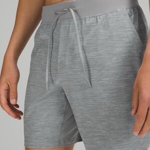 Lululemon Heather Allover Sea Salt Light T.H.E. Shorts